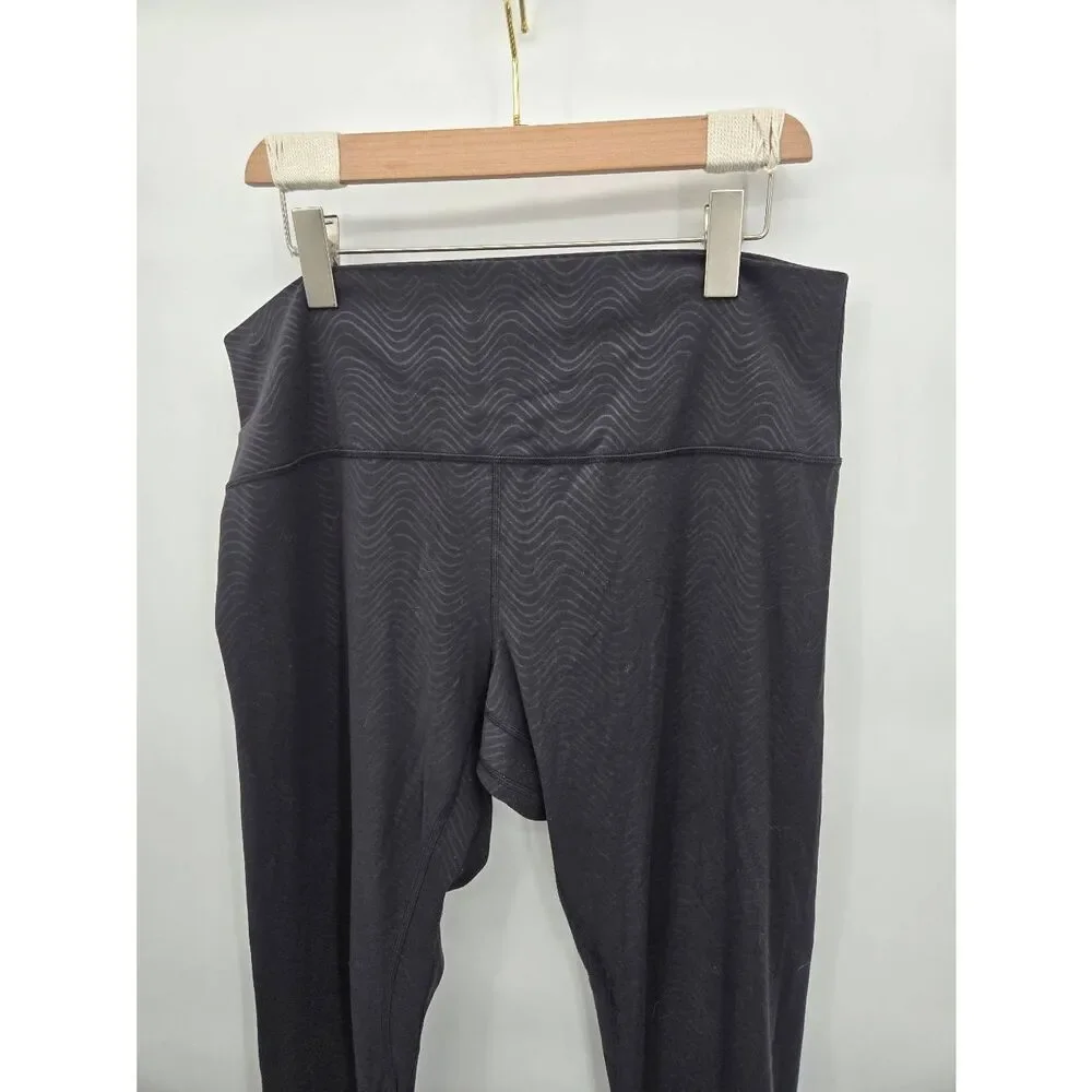 Lululemon Align HR Pant 28” Size 16 Nulu Black Wavy Print High Rise